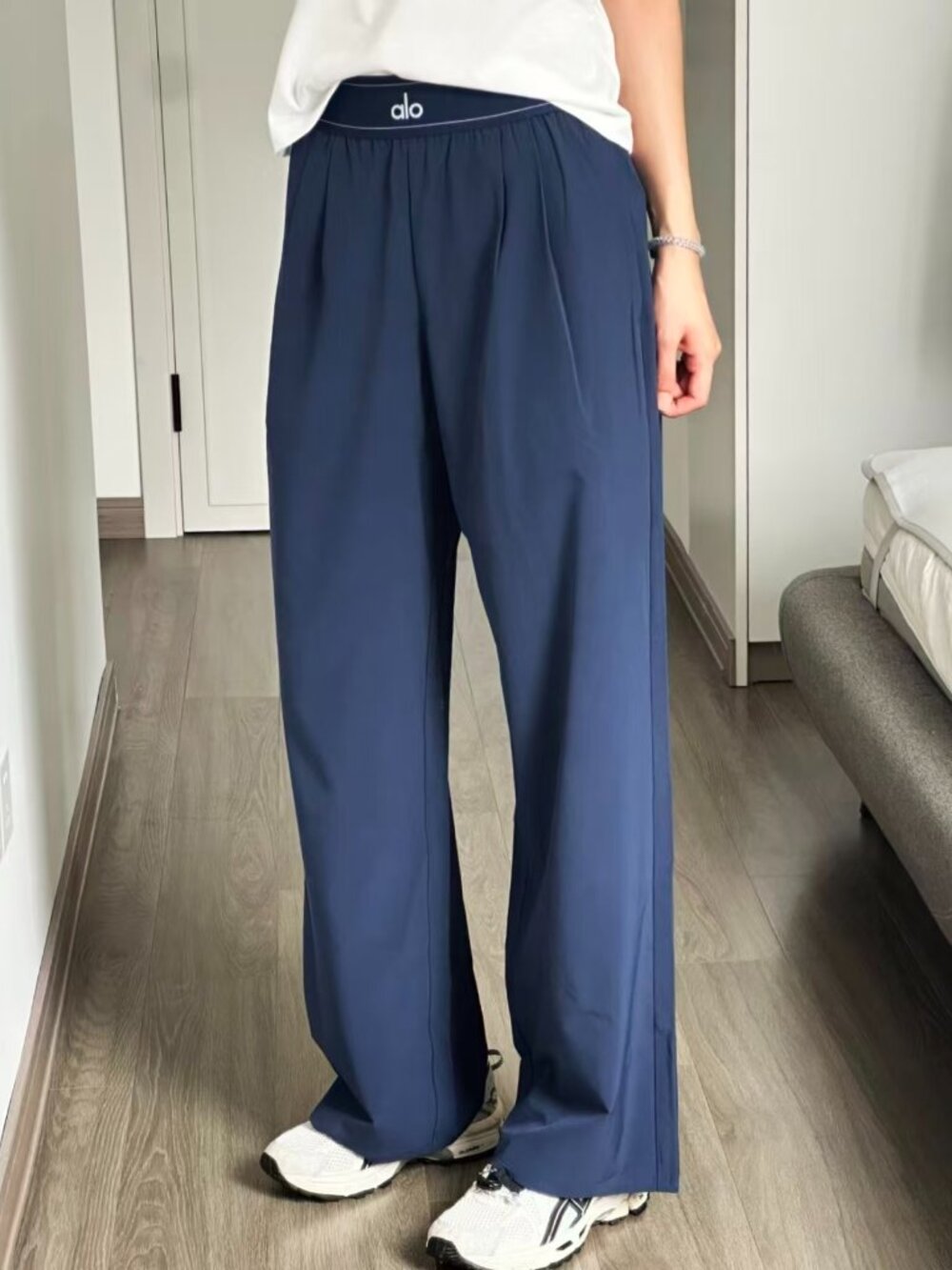 ALO Yoga Suit Up Trouser💙Navy Blue|Wide Leg|Regular|On-Trend|NWT🛍